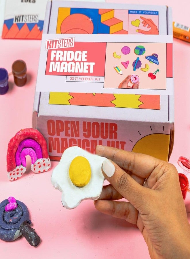 KITSTERS DIY Fridge Magnet Kit | DIY Hobby Art Kit for Adults Women | Crafts for Adult | Birthday Return Gift Ideas | Fun Activity for Kids & Adults | Funky Fridge Magnets | Handmade Magnets - Image 2
